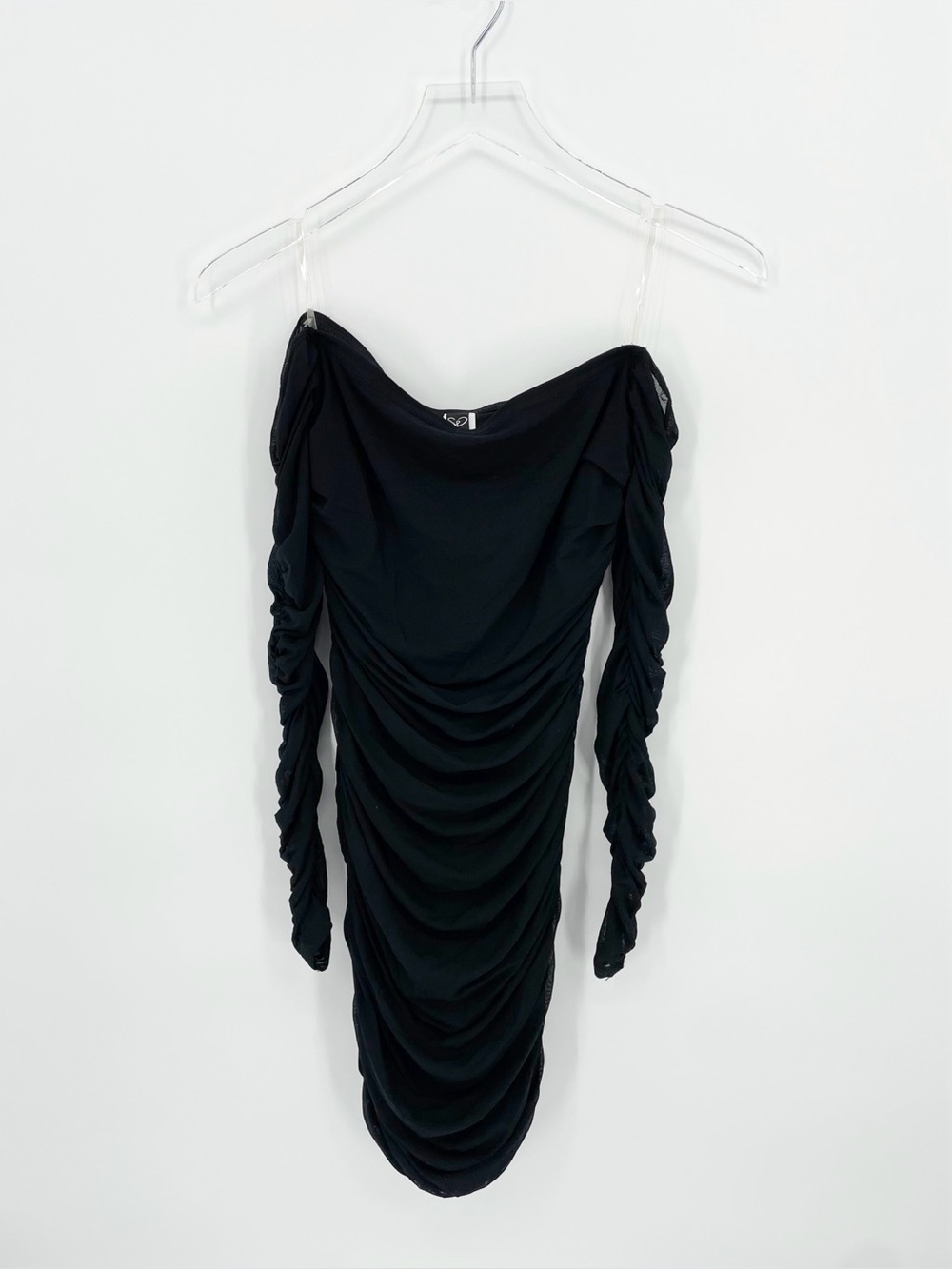 Windsor Black Ruched Bodycon Dress